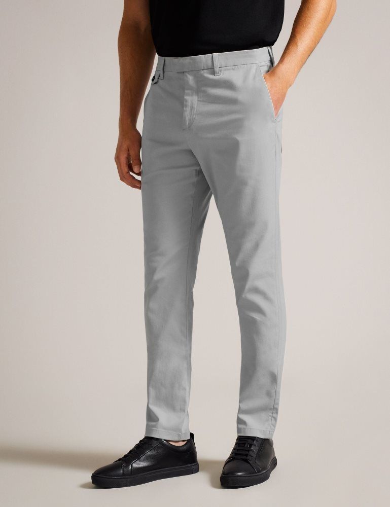 Pantaloni Barbati Ted Baker Haydae - Slim Fit Chino Gri | 529670-DYT