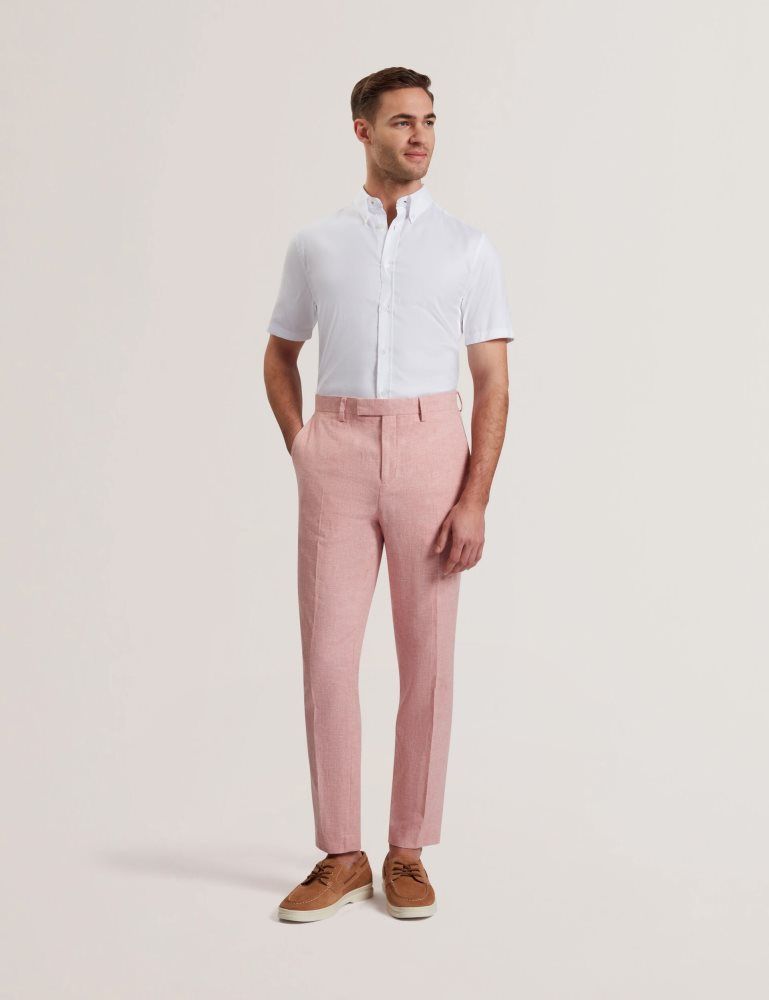Pantaloni Barbati Ted Baker Kenleyt - Linen Trouser Roz | 578601-GDN