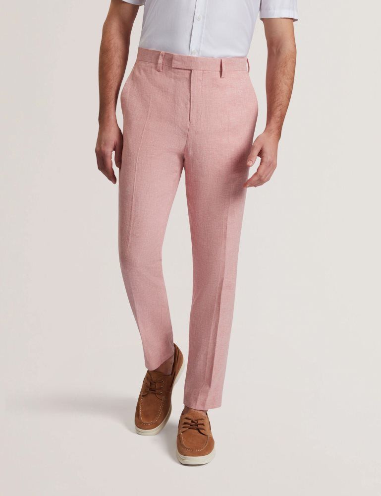 Pantaloni Barbati Ted Baker Kenleyt - Linen Trouser Roz | 578601-GDN