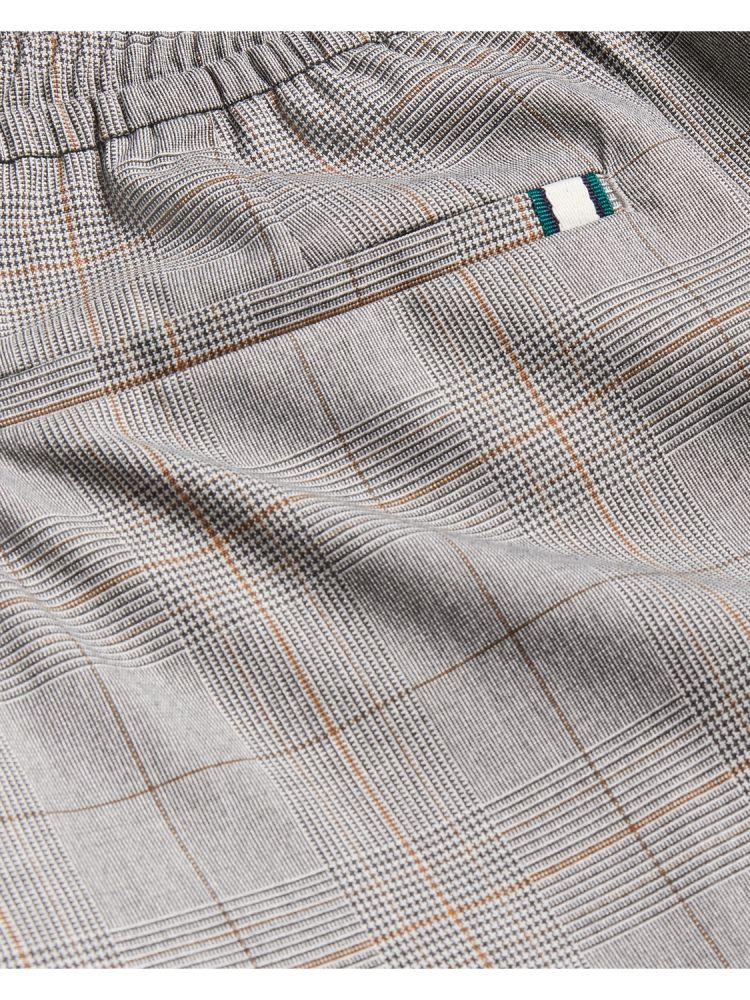 Pantaloni Barbati Ted Baker Nicolo - Checked Elastic Waist Tailored Trousers Gri | 510736-OQA