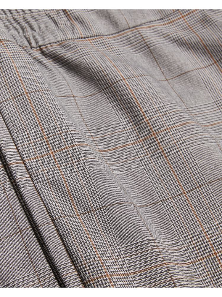 Pantaloni Barbati Ted Baker Nicolo - Checked Elastic Waist Tailored Trousers Gri | 510736-OQA