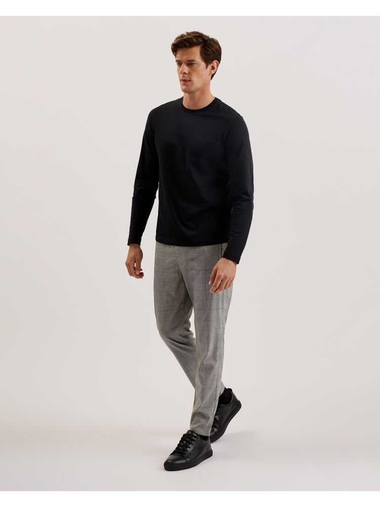 Pantaloni Barbati Ted Baker Nicolo - Checked Elastic Waist Tailored Trousers Gri | 510736-OQA
