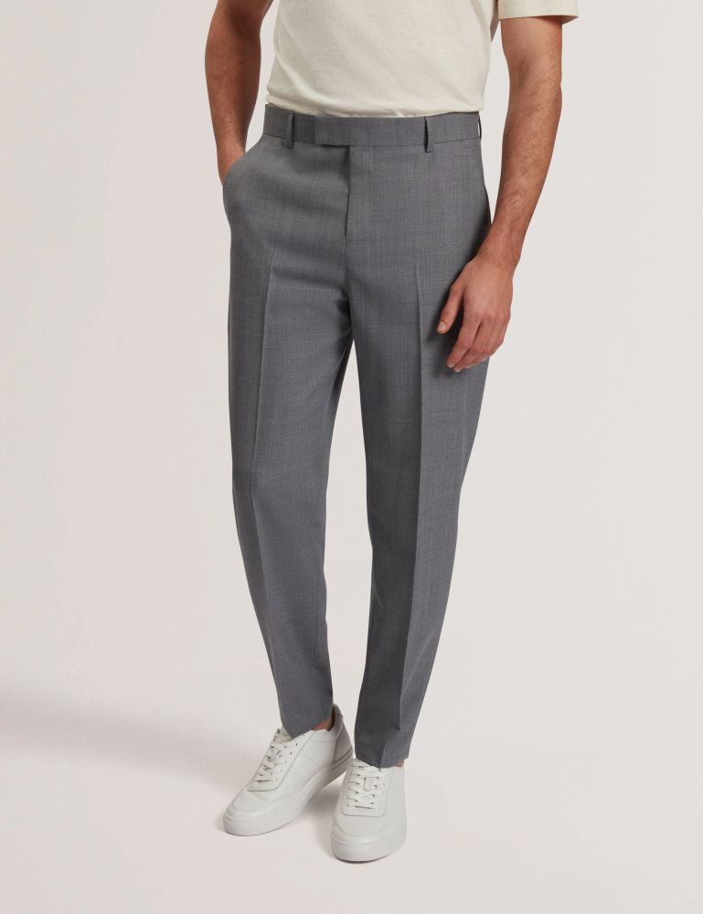Pantaloni Barbati Ted Baker Selwynt - Lightweight Wool Blend Trouser Gri | 703516-CAB
