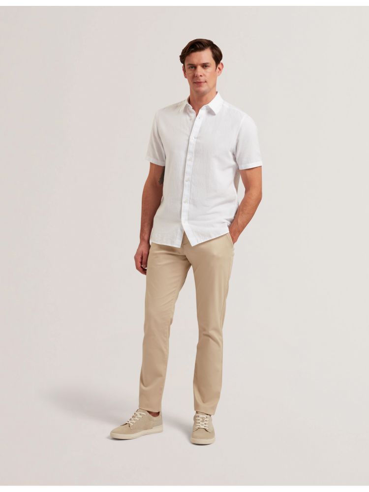 Pantaloni Chino Barbati Ted Baker Batford - Slim Fit Cotton Blend Chinos Gri | 845079-CQO