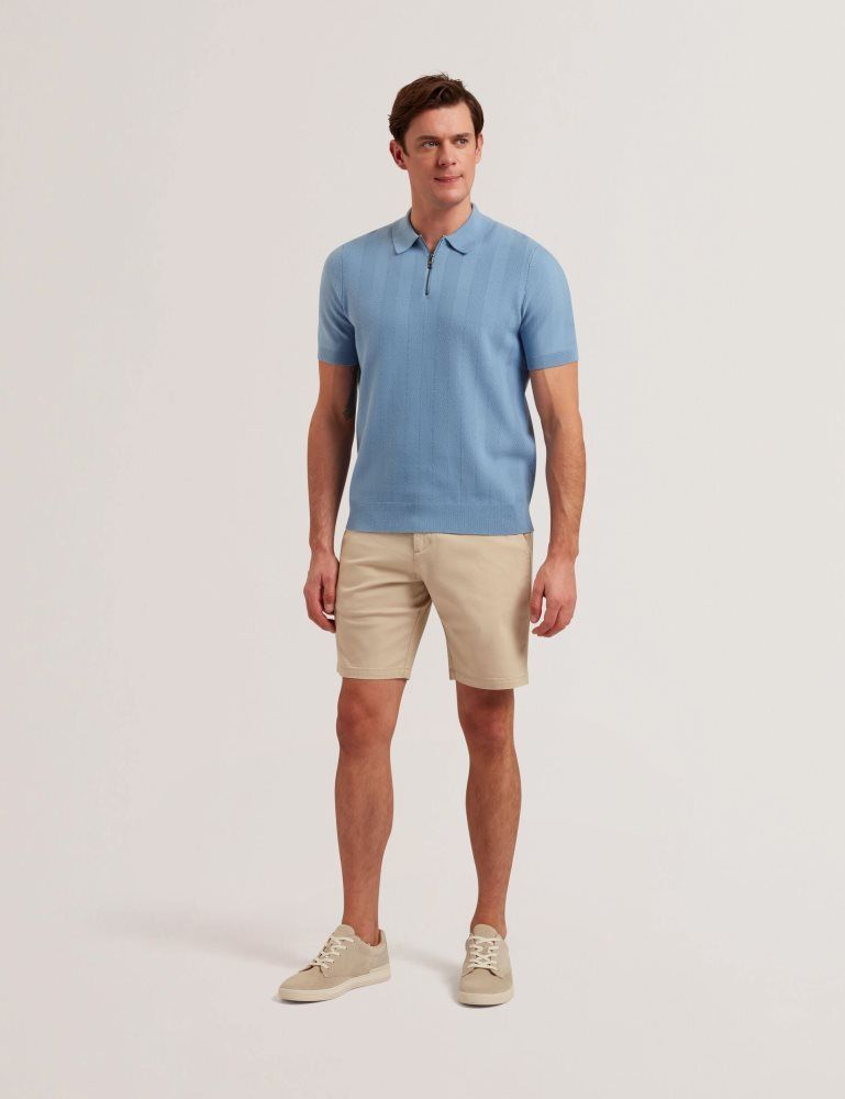 Pantaloni Scurti Barbati Ted Baker Barnham - Regular Fit Cotton Blend Chino Shorts Gri | 850942-FNE