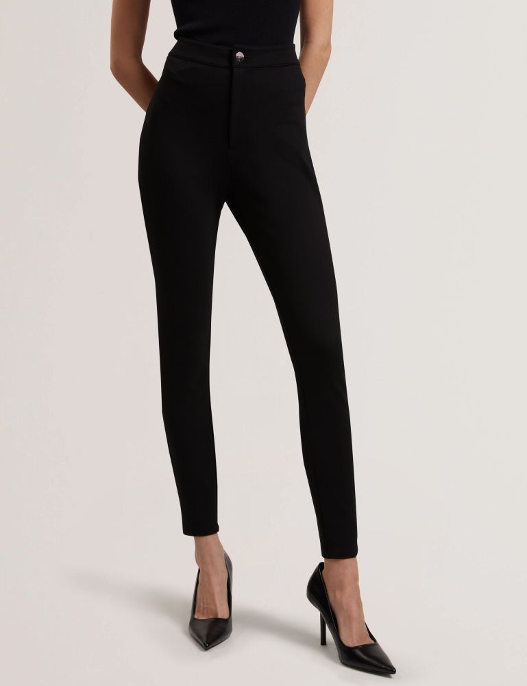 Pantaloni Scurti Dama Ted Baker Felinda - Fly Front Stretchy Trouser Leggings Negrii | 897206-DAW