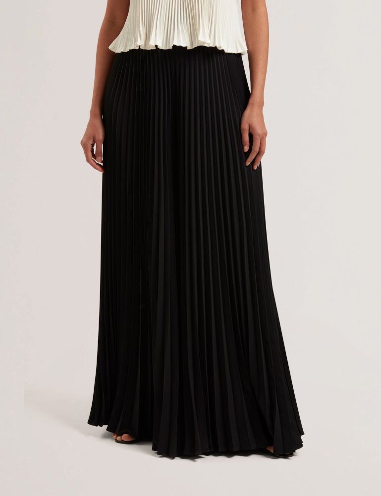 Pantaloni Scurti Dama Ted Baker Haryx - Pleated Wide Leg Palazzo Trousers Negrii | 819430-XLQ