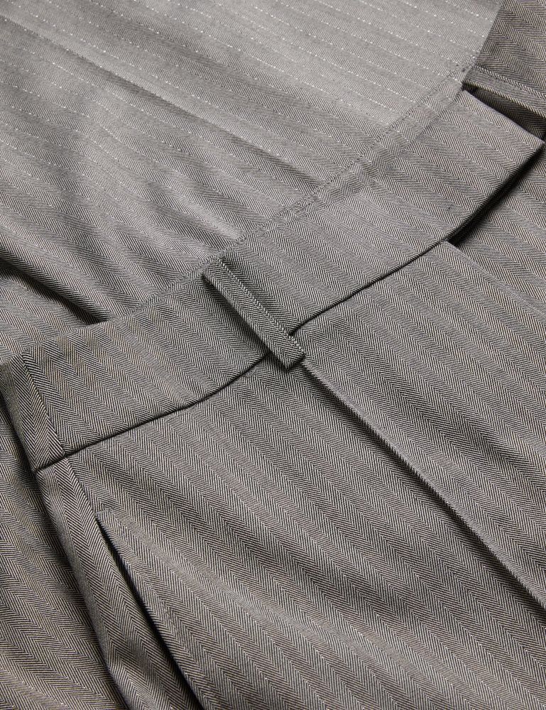 Pantaloni Scurti Dama Ted Baker Koat - Herringbone Wide Leg Tailored Trousers Gri | 401528-IOP