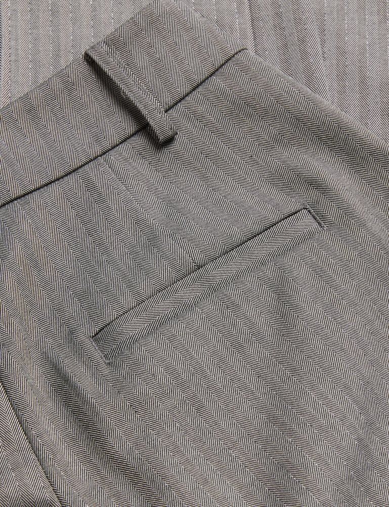 Pantaloni Scurti Dama Ted Baker Koat - Herringbone Wide Leg Tailored Trousers Gri | 401528-IOP