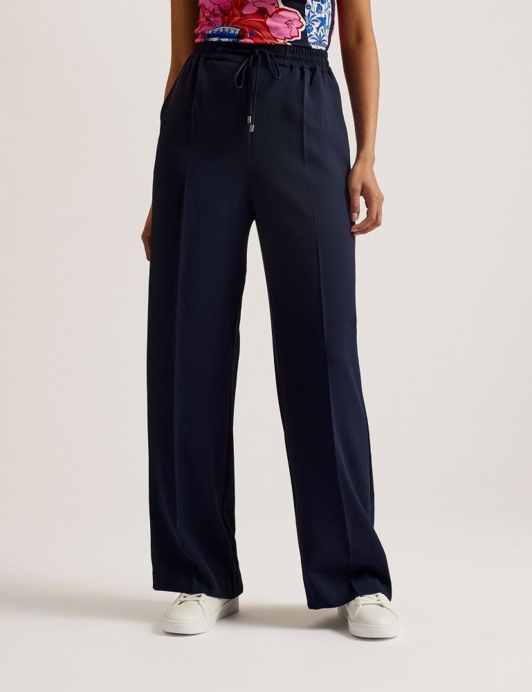 Pantaloni Scurti Dama Ted Baker Liliaah - Wide Leg Tailored Joggers Bleumarin | 943207-AFX
