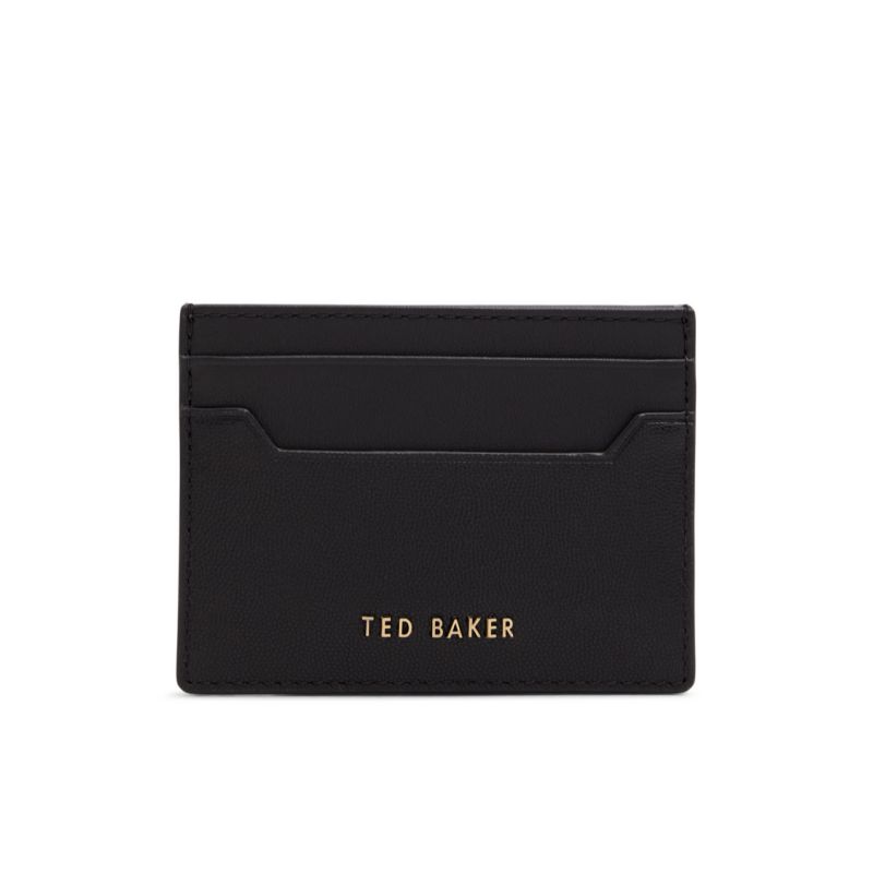 Portofel Barbati Ted Baker Cavendish - Caviar Leather Slim Card Holder Negrii | 475980-DFC