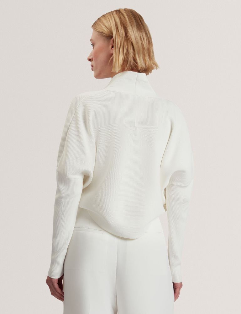 Pulovere Dama Ted Baker Erhan - Ribbed Knit Cropped Bolero Cardigan Albi | 305726-DXU