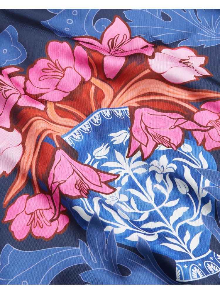 Pulovere Dama Ted Baker Teanha - Woven Front Printed Jumper Bleumarin | 293784-NHK