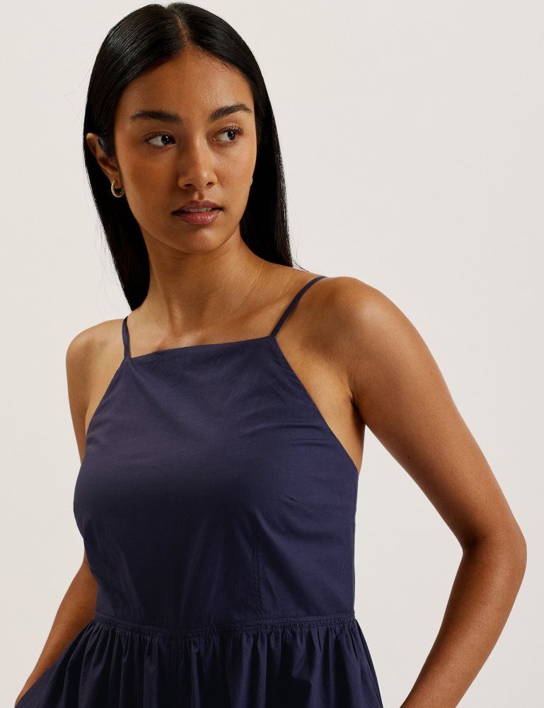 Salopeta Dama Ted Baker Eze - Squared Neck Strappy Cross Over Jumpsuit Albastri | 046728-NYA