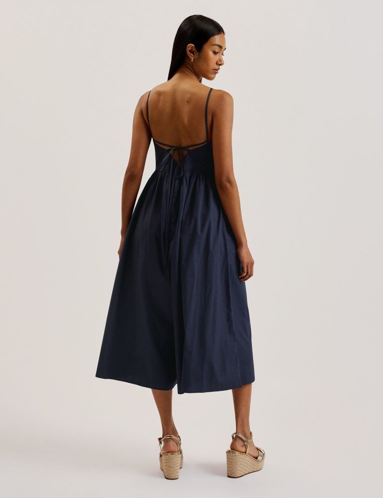 Salopeta Dama Ted Baker Eze - Squared Neck Strappy Cross Over Jumpsuit Albastri | 046728-NYA