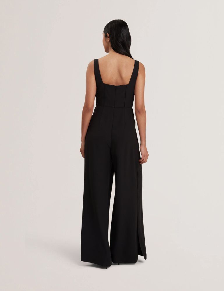 Salopeta Dama Ted Baker Inuj - Panelled Wide Leg Tailored Jumpsuit Negrii | 203719-IFB