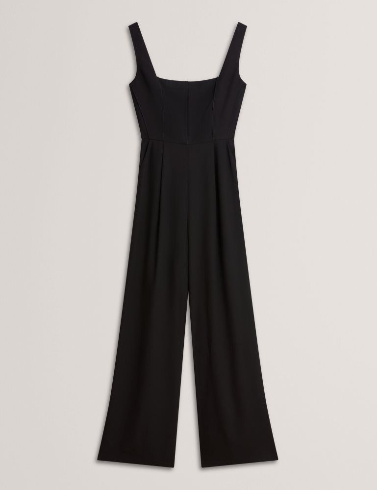 Salopeta Dama Ted Baker Inuj - Panelled Wide Leg Tailored Jumpsuit Negrii | 203719-IFB