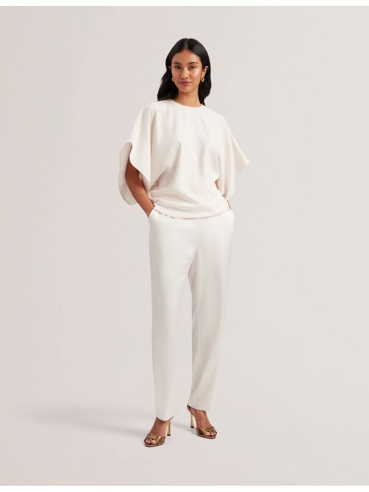 Tricouri Dama Ted Baker Cherika - Batwing Short Sleeve Woven Blouse Albi | 378649-QGS